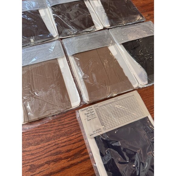VTG NEW Christian Dior Pantyhose Lot of 7 Size 3 & 4 Brown Beige Black Navy - Picture 10 of 13